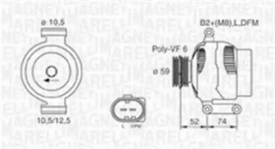 MAGNETI MARELLI 063730003010 -  Генератор